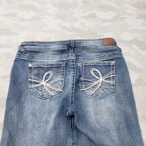 Wallflower Jeans Womens 7 Blue Bootcut Pockets Denim Medium Wash